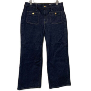 J. Crew Slim Wide Jeans with Sailor Pockets dark indigo wash size 31
